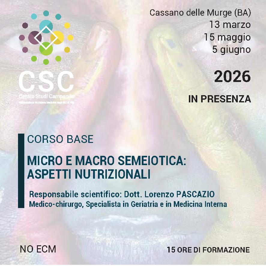 Locandina Micro e Macro Semeiotica: aspetti nutrizionali