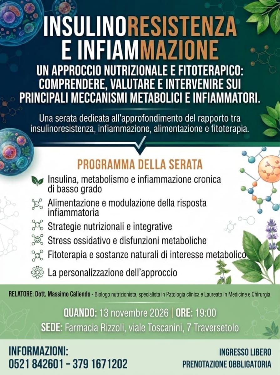 Locandina INSULINO RESISTENZA ED INFIAMMAZIONE